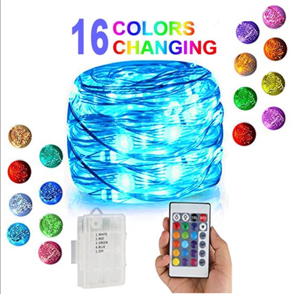 LED String Lights,Battery Powered Multi Color Cha - Picture 2 of 7